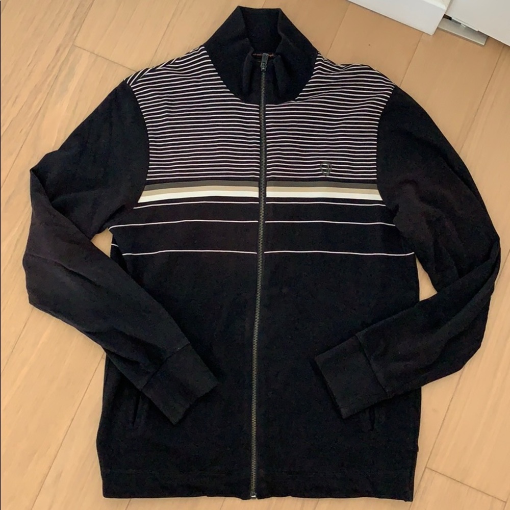 Ben Sherman Black Zip Up Sweater